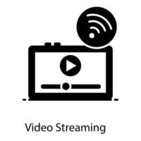design do ícone de streaming de vídeo vetor