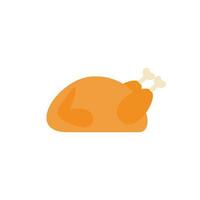 assado frango ou Peru plano Projeto vetor ilustração. grelhado frango ícone