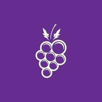 moderno fruta uva logotipo modelo vetor