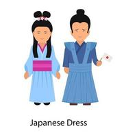 vestido japonês cultural vetor