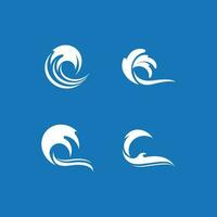 respingo água onda de praia logotipo e símbolo vetor