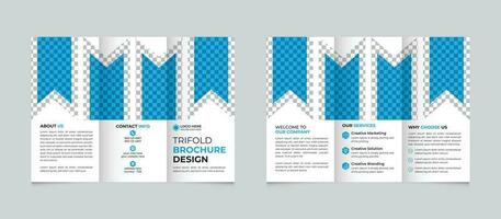 profissional criativo moderno abstrato o negócio triplo folheto Projeto modelo livre vetor