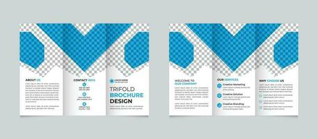 profissional criativo moderno abstrato o negócio triplo folheto Projeto modelo livre vetor