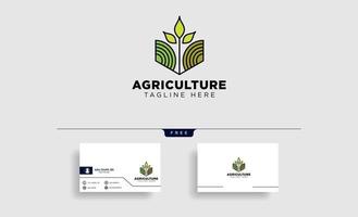 agricultura eco natureza linha verde arte logotipo modelo ícone elemento isolado vetor