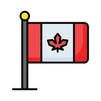 agarrar isto belas projetado ícone do canadense bandeira dentro na moda estilo vetor