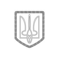casaco do braços do Ucrânia. ucraniano símbolos. linha arte. vetor