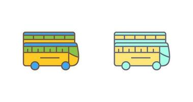 ícone de vetor de ônibus duplo