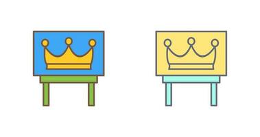 ícone de vetor de exibição de coroa
