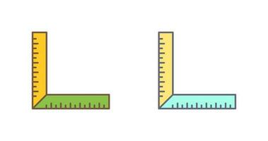 ícone de vetor de régua quadrada