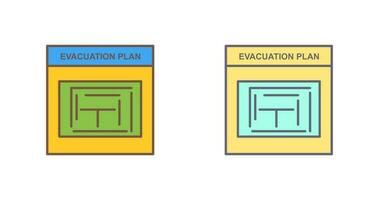 ícone de vetor de plano de evacuação