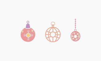 vetor de design de ícone de anel ou bola de brinquedo de natal