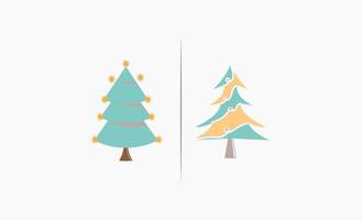 vetor de desenho de ícone de árvore de natal