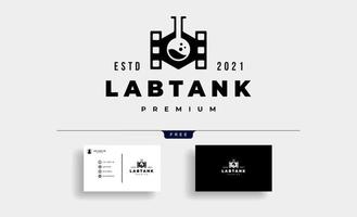 ilustração de desenho vetorial de logotipo de tanque de laboratório vetor