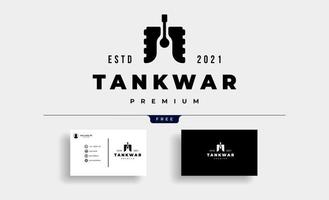 ilustração em vetor design de logotipo simples de tanque militar