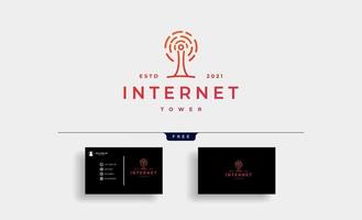 vetor de design de logotipo de wi-fi da árvore