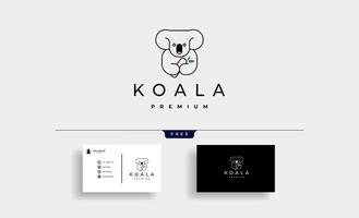 ilustração em vetor design de ícone de logotipo de coala