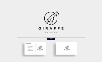 ilustração em vetor girafa logotipo ícone design