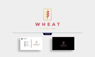 ilustração em vetor logotipo design minimalista de trigo