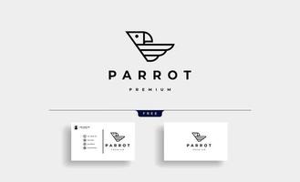 vetor de design de monograma de logotipo de papagaio