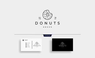 design de logotipo para casa de donut vetor