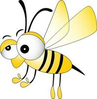 caricatura animal personagem do querida abelha. vetor