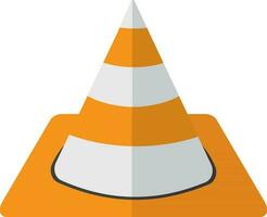 vlc meios de comunicação jogador dentro ícone para vídeo conceito dentro metade sombra. vetor