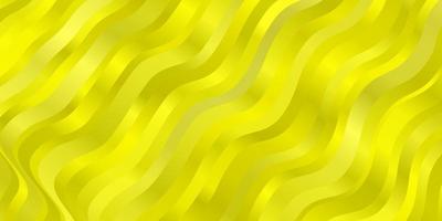 pano de fundo de vetor amarelo claro com ilustração de curvas em estilo abstrato com padrão curvo gradiente para páginas de destino de sites