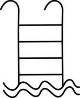 natação piscina com escada símbolo. vetor