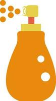 spray garrafa ícone dentro laranja e amarelo cor. vetor