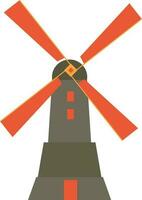 plano ilustração do moinho de vento. vetor