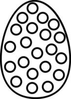 plano ilustração do uma decorativo ovo. vetor