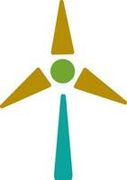 colorida moinho de vento ícone para renovável energia ou ecologia conceito. vetor