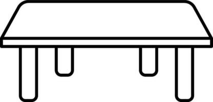 plano estilo do de madeira mesa ícone. vetor