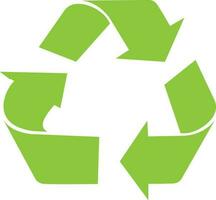 reciclar símbolo dentro verde cor. vetor