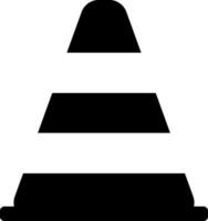 vetor plano placa ou símbolo do uma tráfego cone.