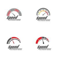 speed logo design silhueta velocímetro vetor