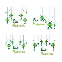 Estrelas do fundo eid mubarak para celebrar o eid ul fitr vetor