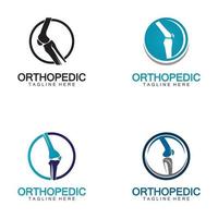 vetor de logotipo ortopédico saúde óssea