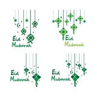 Estrelas do fundo eid mubarak para celebrar o eid ul fitr vetor