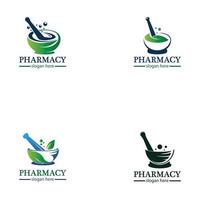 design de logotipo de conceito criativo de farmácia vetor