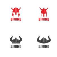 modelo de design de logotipo de capacete viking vetor