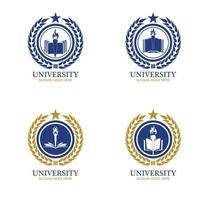 modelo de design de logotipo de escola e curso universitário vetor