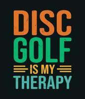 design de camiseta de golfe de disco vetor