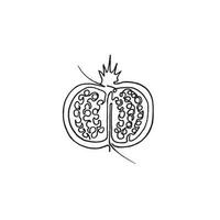 mão desenhado ilustração. vetor isolado fruta fatiar. Preto esboço ilustração, melancia, morango, granada, pera, cereja, vetor, lineart do fruta fatiar. gráfico uvas. uvas.