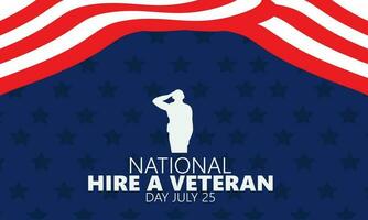 nacional contratar uma veterano dia. Julho 25. feriado conceito. modelo para fundo, bandeira, cartão, poster vetor