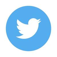 mídia social logotipo do twitter azul isolado vetor
