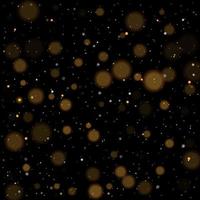 bokeh ouro brilhante estrelas douradas e prateadas cintilantes vetor