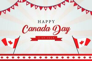 vetor ilustração feliz Canadá dia fundo