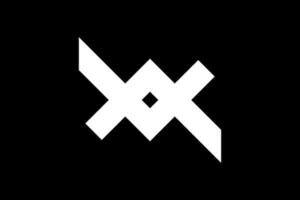 abstrato carta xx logotipo Projeto. corporativo carta Projeto. criativo alfabeto moderno carta logotipo Projeto vetor