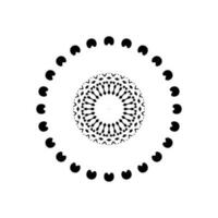 geométrico motivo padrão, artístico em forma de círculo, monocromático e minimalismo, moderno contemporâneo mandala, para decoração, fundo, decoração ou gráfico Projeto elemento. vetor ilustração